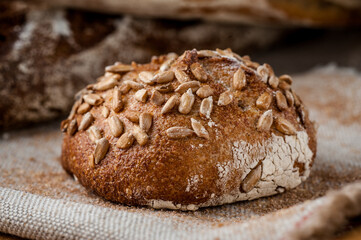 Burger bun. Fresh pastries. Food photo. Bakery, coffee shop, dessert, breakfast, morning, morning food
