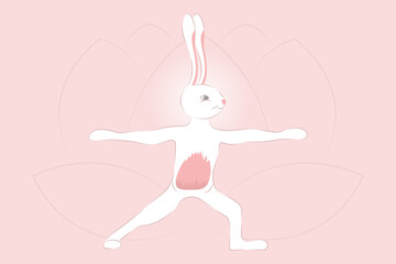 Yoga with Rabbit Virabhadrasana Warrior Pose