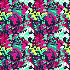 Obraz premium Seamless decorative artwork with unique wave pattern