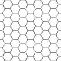 Abstract seamless geometric hexagons pattern.