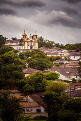 Landscape of the famous historical town Tiradentes. Minas Gerais, Brazil.