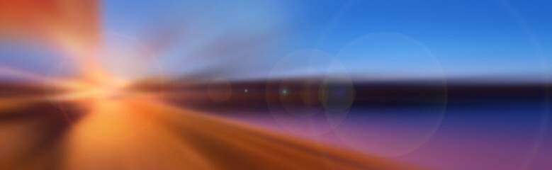 Blurred background. Road going into the distance. Sea coast and sunset. The ocean and beach. Travel concept. Rest. Drive © 151115