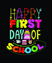 Back to school t-shirt design, 100 days of school typography t-shirt design.