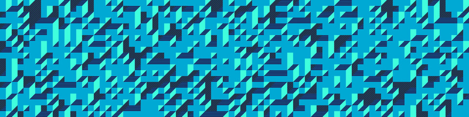 Obraz premium Implementation of Edward Zajec’s “Il Cubo” from 1971. Essentially a Truchet tile set of 8 tiles and rules for placement art illustration
