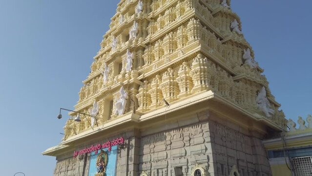 The city of Mysore. Chamundeshwari Temple. An important Hindu monument