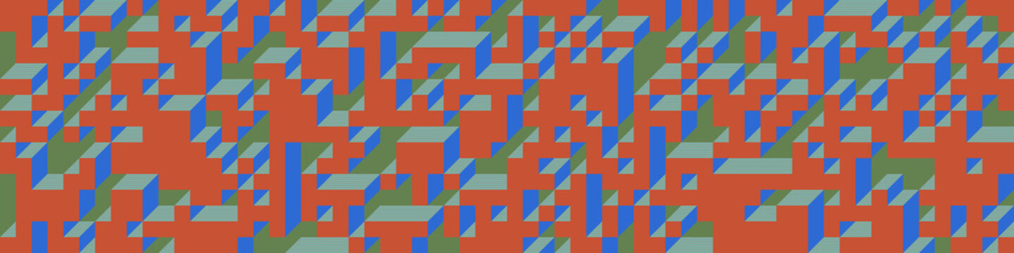 Implementation of Edward Zajec&rsquo;s &ldquo;Il Cubo&rdquo; from 1971. Essentially a Truchet tile set of 8 tiles and rules for placement art illustration