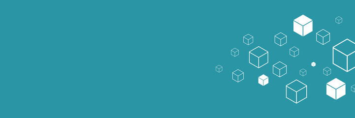 Metaverse blockchain abstract blue background