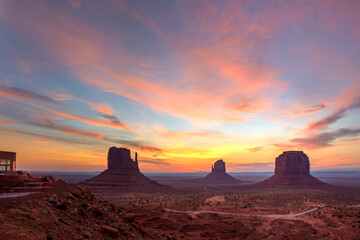 Fototapeta na wymiar Sunrise at Monument Valley, Arizona, United States