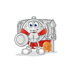 wristwatch spartan character. cartoon mascot vector