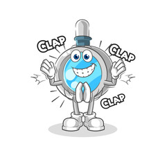 magnifying glass applause illustration. character vector