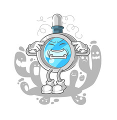 depressed magnifying glass character. cartoon vector