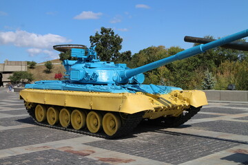 Tank in The Ukrainian State Museum of the Great Patriotic War in  Kiev, Ukraine