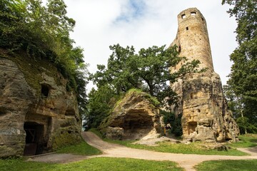Hrad Valecov rock castle ruin Czech paradise