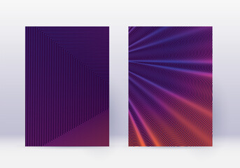 Cover design template set. Abstract lines modern b