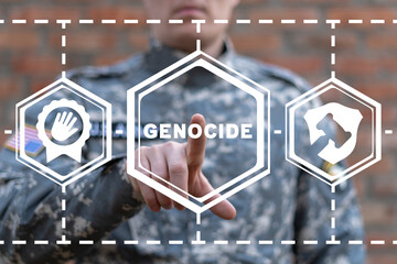 Military concept of End the Genocide. Victims of crime of genocide. Prevention of crime of...