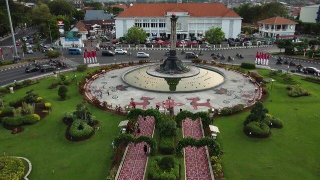 Semarang, Indonesia - May 5th 2022 : Tugu Muda Monument, a Historic Landmark of Semarang, Indonesia 
