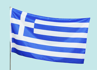 National Greece flag on light background