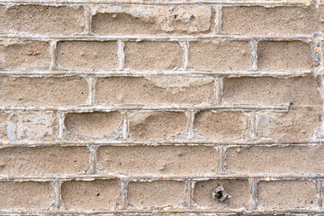 Abstract white brick wall textured background. old brick