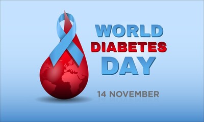 Poster or banner design for world diabetes day