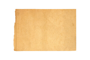 Old scrap paper isolated on whitepaper isolated on white with clipping path.