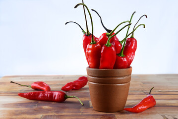 red pepper pickles spicy natural food, natural plant condiment and spicy seasoning for food