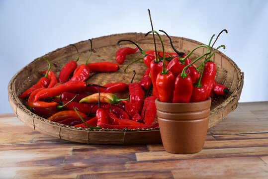 red pepper pickles spicy natural food, natural plant condiment and spicy seasoning for food