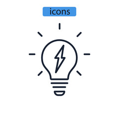 Energy icons symbol vector elements for infographic web