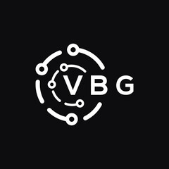 VBG technology letter logo design on black  background. VBG creative initials technology letter logo concept. VBG technology letter design.