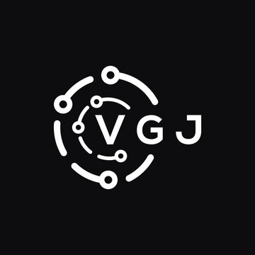 VGJ letter logo design on black background. VGJ  creative initials letter logo concept. VGJ letter design.