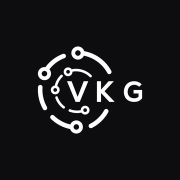 VKG technology letter logo design on black  background. VKG creative initials technology letter logo concept. VKG technology letter design.
