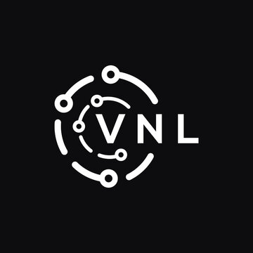 VNL technology letter logo design on black  background. VNL creative initials technology letter logo concept. VNL technology letter design.