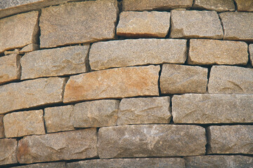Texture of an old stone with a crack. Grunge brick texture.