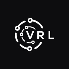 VRL technology letter logo design on white  background. VRL creative initials technology letter logo concept. VRL technology letter design.
