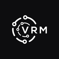 VRM technology letter logo design on white  background. VRM creative initials technology letter logo concept. VRM technology letter design.
