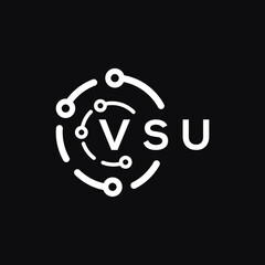 VSU technology letter logo design on white  background. VSU creative initials technology letter logo concept. VSU technology letter design.
