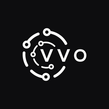 VVO technology letter logo design on black  background. VVO creative initials technology letter logo concept. VVO technology letter design.
