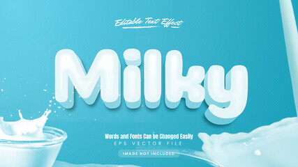 White milk editable text effect