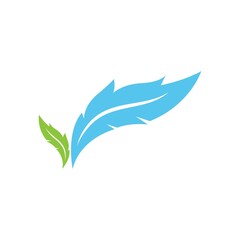 Feather icon logo illustration