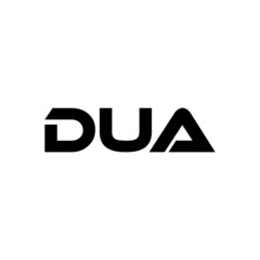 DUA letter logo design with white background in illustrator, vector logo modern alphabet font overlap style. calligraphy designs for logo, Poster, Invitation, etc.