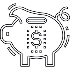 Dollar keeping, money box, money savings icon