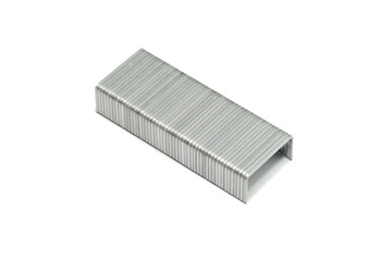 Close up staple on white background.