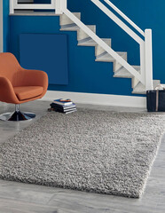 modern grey rug