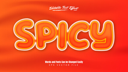 Red spicy editable text effect