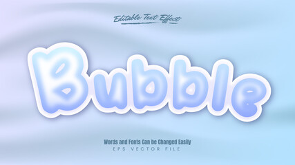 Bubble editable text effect