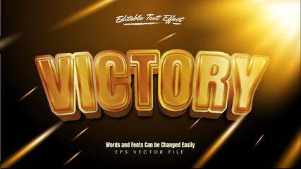 Victory editable text effect