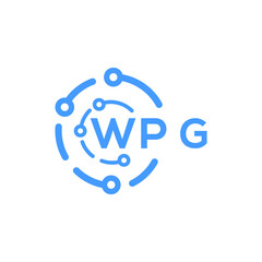 WPG technology letter logo design on white  background. WPG creative initials technology letter logo concept. WPG technology letter design.