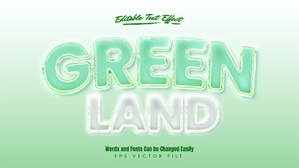 Green land editable text effect