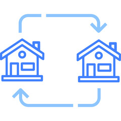 Change, exchange, home icon