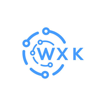 WXK technology letter logo design on white background. WXK creative initials technology letter logo concept. WXK technology letter design.
