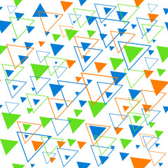 Fototapeta premium Multicolored simple triangles. Seamless background. Vector illustration